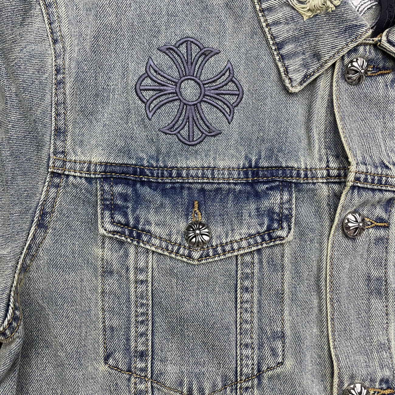 Chrome Hearts Patch Cross Denim (2) - newkick.cc